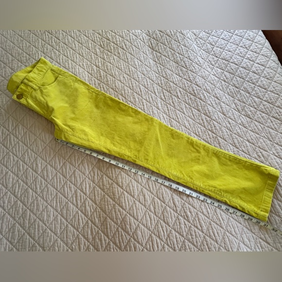 J.Crew Bright Yellow City Fit Corduroy Pants, Size 26S - Picture 6 of 7